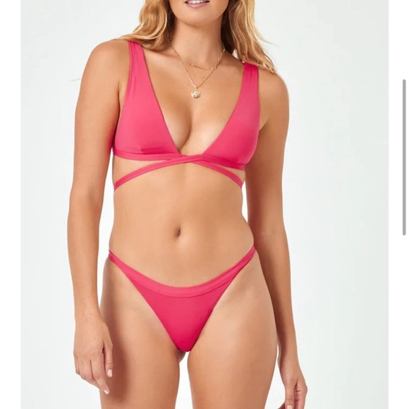 L*SPACE Avery Top - Hot Cherry NWT Size Large - Picture 3 of 7